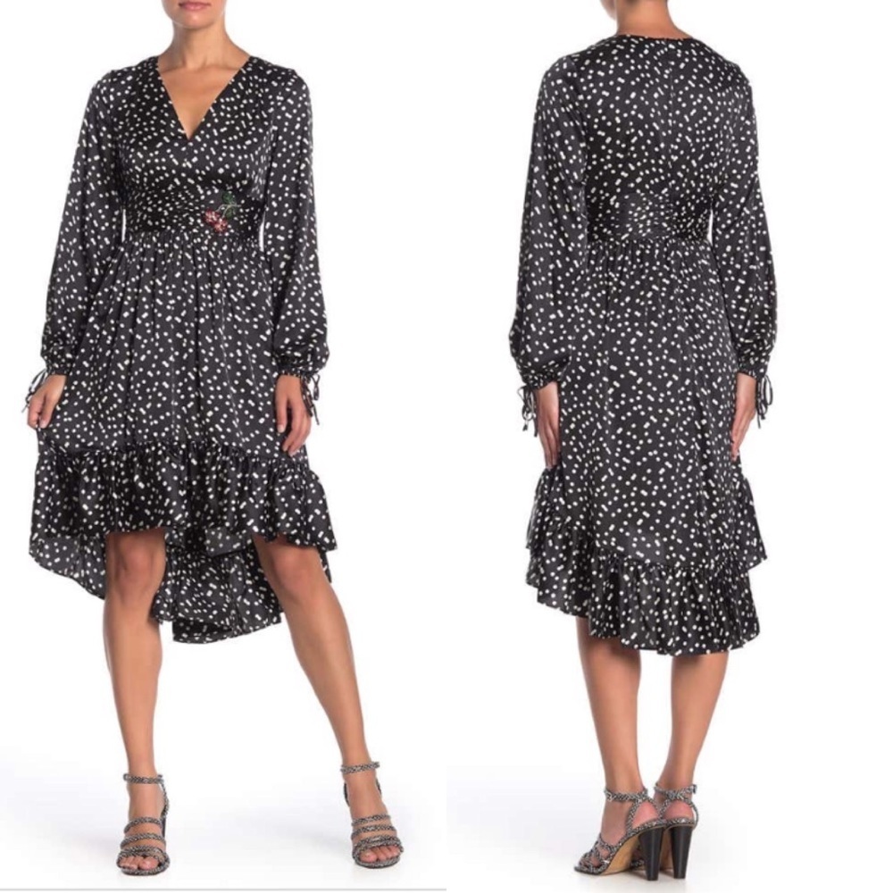 Betsey Johnson Polka Dot Print High/Low Dress